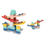 Set piese pentru constructie, Flippy, Rampa auto, 30 piese, Masinute incluse