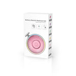 Set Pila Electrica cu Baterie, Flippy, pentru Copii si Bebelusi, din ABS, 6 Accesorii, Model cu Flori, 6.5 x 1.8 cm, Roz
