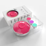 Set Pila Electrica pentru Copii si Bebelusi, Flippy, ABS, Incarcare USB, Model cu Flori, 6 Accesorii, cu Lumina LED,