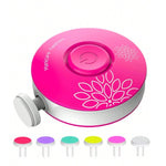 Set Pila Electrica pentru Copii si Bebelusi, Flippy, ABS, Incarcare USB, Model cu Flori, 6 Accesorii, cu Lumina LED,