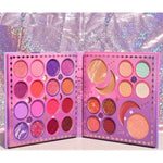Set Produse de Machiaj, Kevin & Coco, 28 Culori, Fard de Ochi, Ruj, Pensula si Creion, Varianta 2