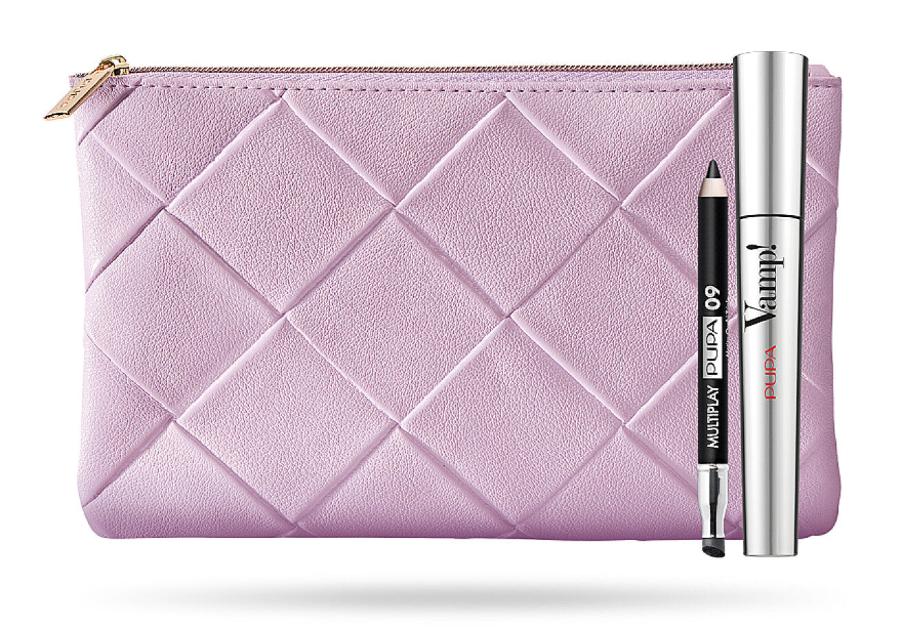 Set Pupa: Vamp!, Paraben-Free, Extra Volume, Mascara, 100, Black, 9 ml + Multiplay, Double-Ended, Eyeshadow & Kajal Eyeliner 2-In-1, 09, Deep Black, 1.2 g - Olmarkt