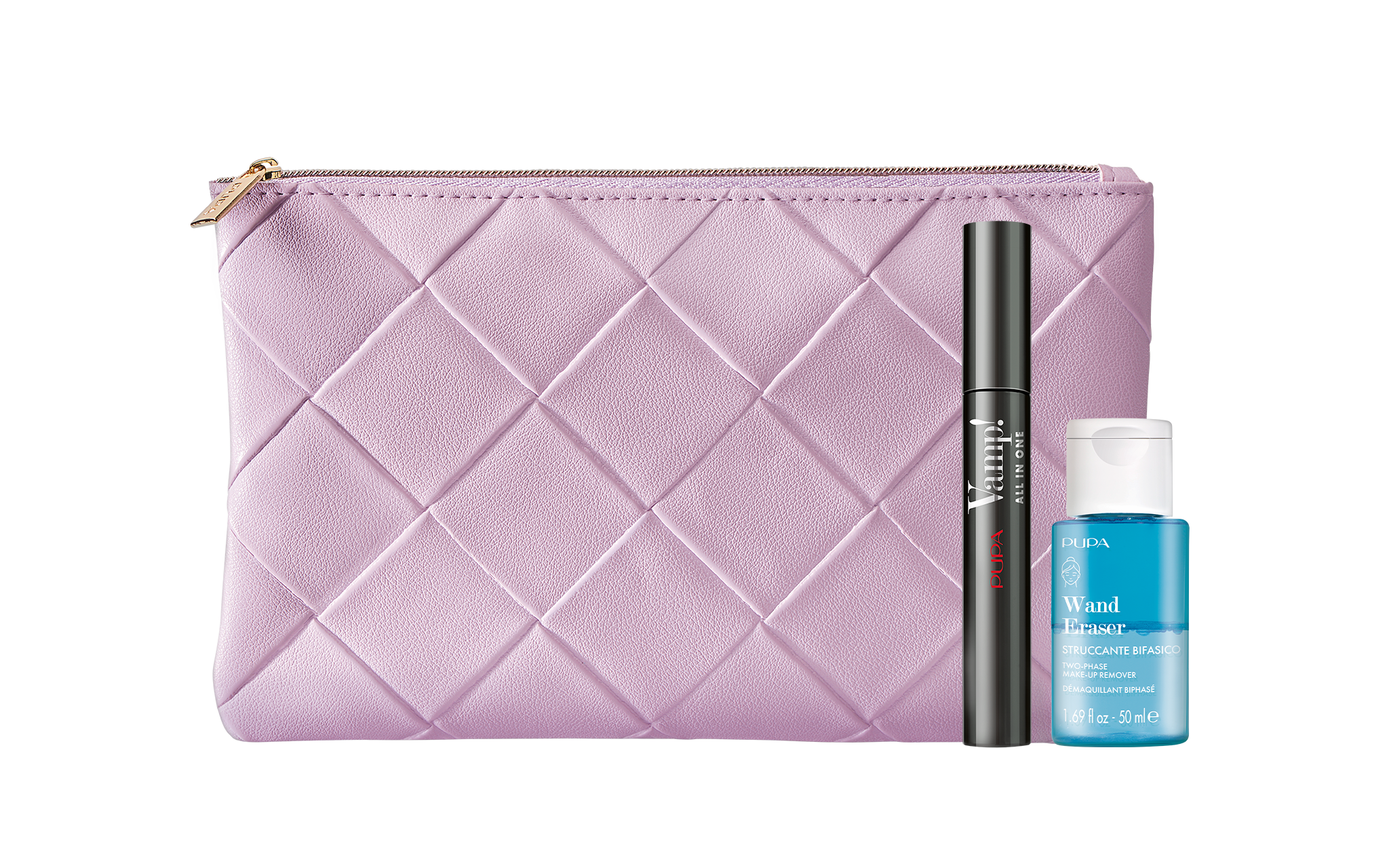 Set Pupa: Wand Eraser, Cleansing Toner, 50 ml + Vamp!, Paraben-Free, Curving, Mascara, 101, Extra Black, 9 ml - Olmarkt