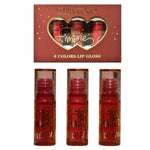 Set Rujuri de Buze Mate, KEVIN &amp; COCO, Be Mine 3 Culori, Lip-Gloss, 11 x 7.3 x 2.7cm, Roz, Varianta A