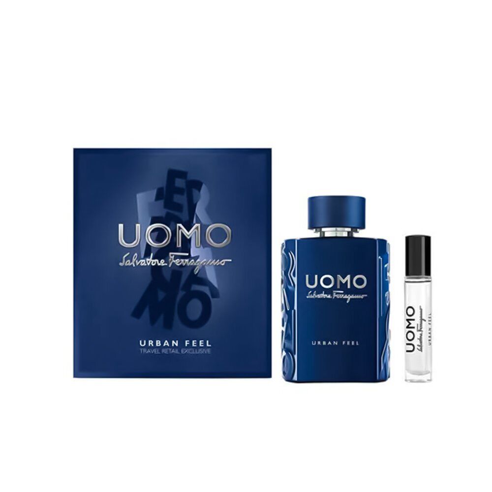 Set Salvatore Ferragamo: Uomo Urban Feel, Eau De Toilette, For Men, 10 ml + Uomo Urban Feel, Eau De Toilette, For Men, 100 ml - Olmarkt