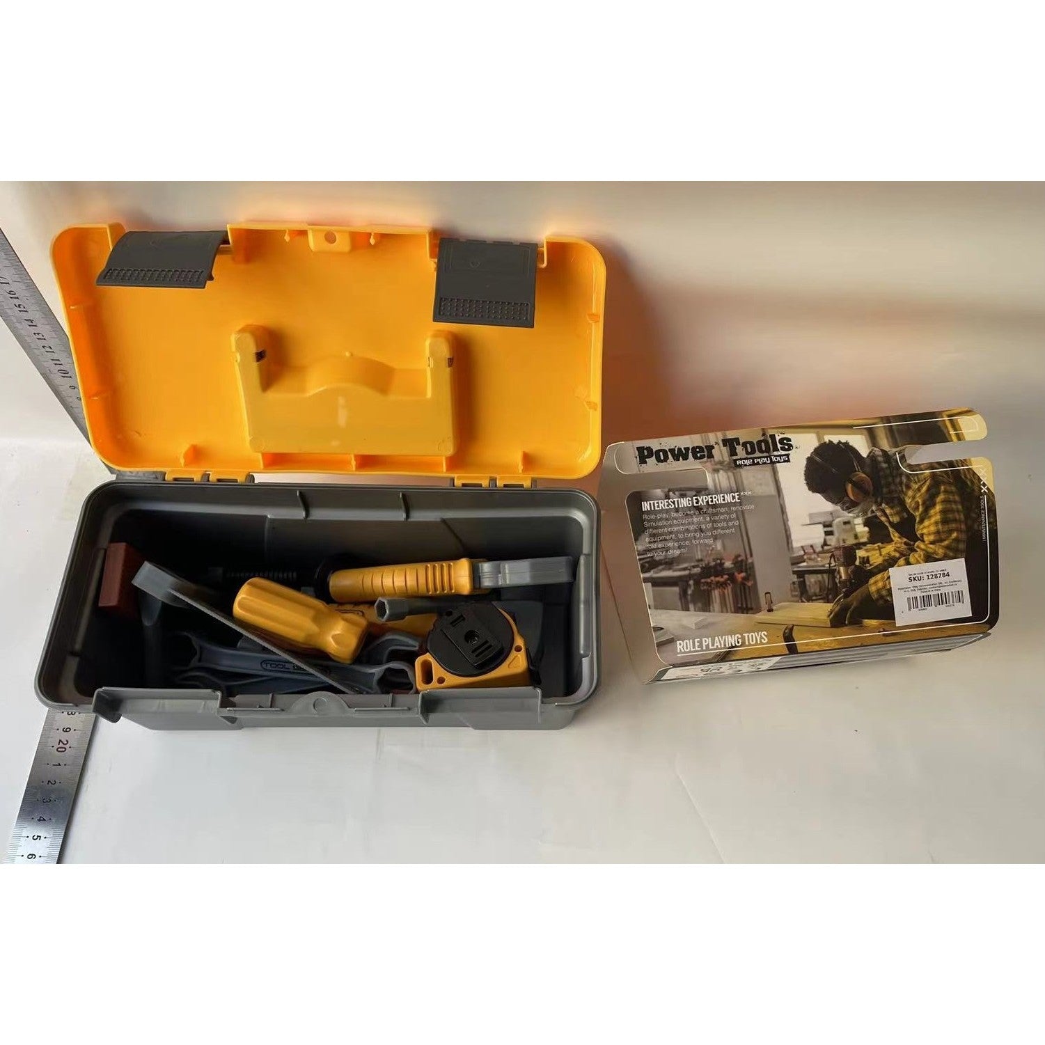 Trusa Scule si Unelte de Jucarie pentru Copii, Flippy, 19 Piese Material Plastic, Interactiv, +3 Ani, 27.5x15.5x13 cm,
