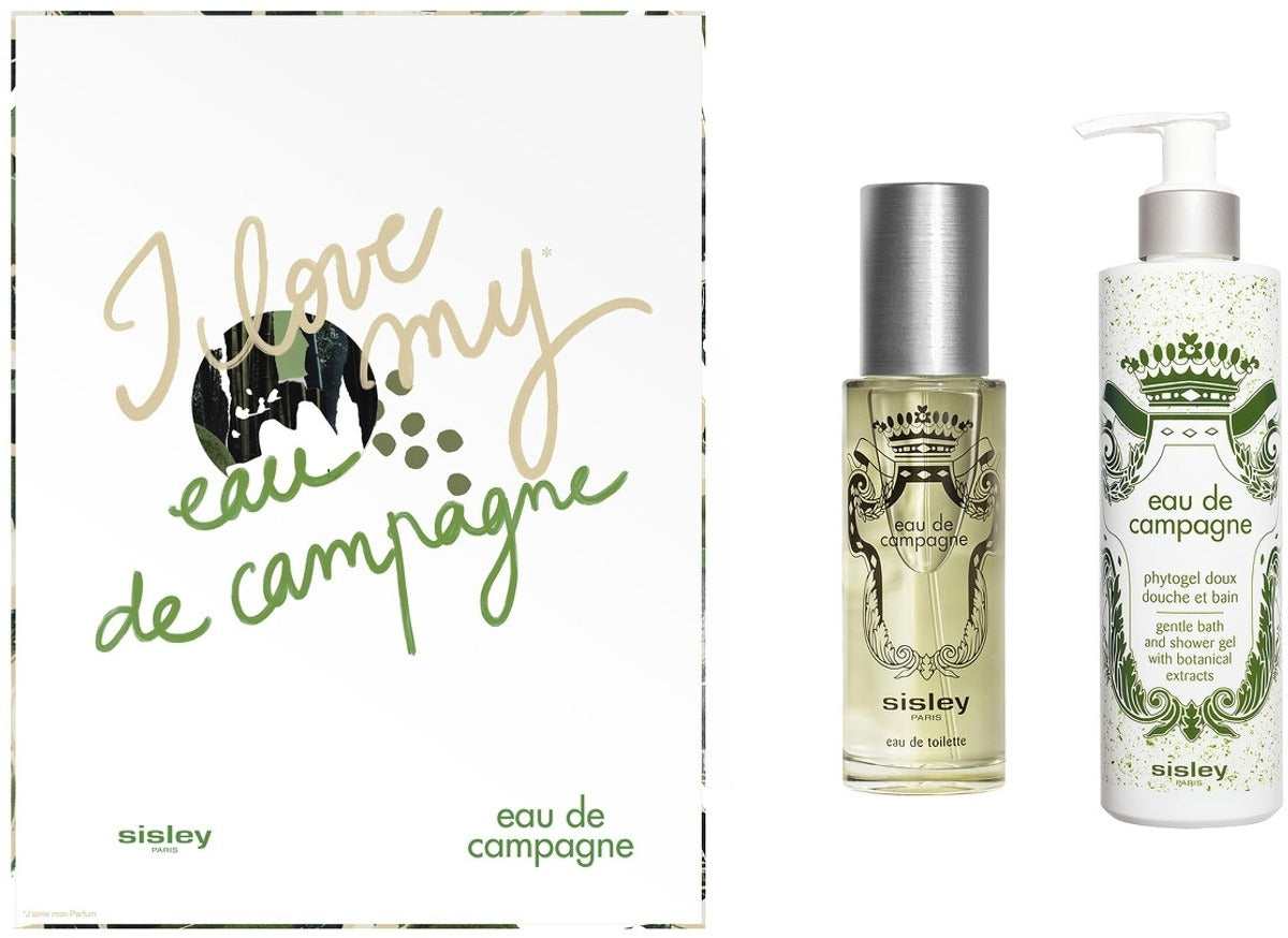 Set Sisley: Eau De Campagne, Moisturizing, Shower Gel, All Skin Types, 250 ml + Eau De Campagne, Eau De Toilette, For Women, 100 ml