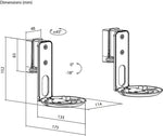 Set suporti de perete pentru difuzor negru Modern Era 1 Flex compatibil Sonos Era 100 71025 Goobay