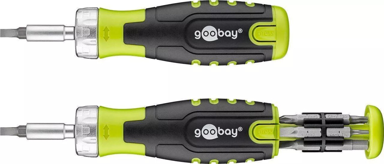 Set surubelnita cu 30biti si 9 tubulare CrV Goobay