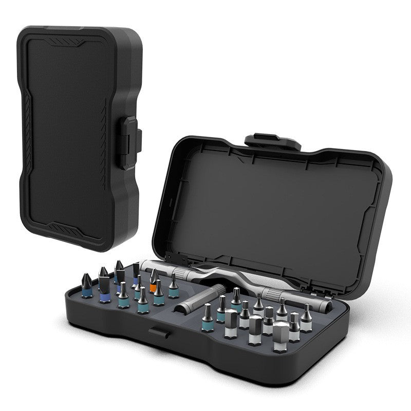 Set Surubelnita Cu Clichet, Flippy, 24 Piese, Sistem de prindere multipla, ergonomic si adaptiv, 16 × 9,3 × 3,6 cm,