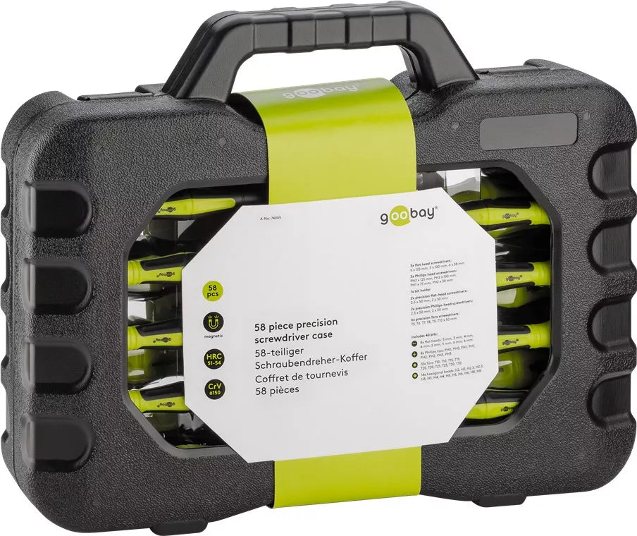 Set surubelnite Goobay 58 piese in carcasa plastic