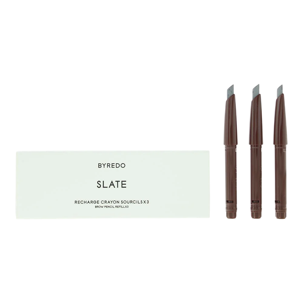 Set Trio, Byredo, All-In-One, Creion cremă pentru sprâncene, 05, Ardezie, Reumplere, 3 buc, 0.25 g