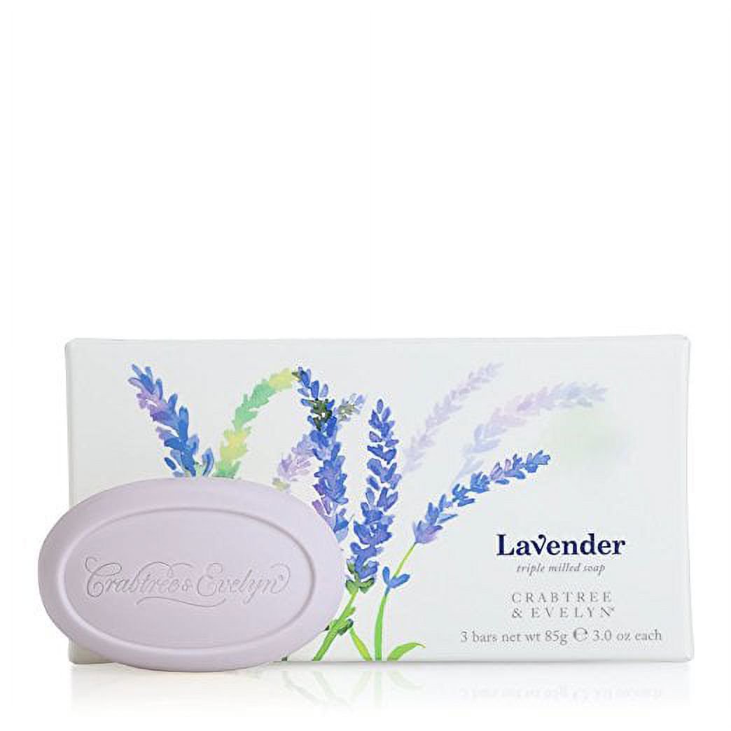 Set Trio, Crabtree & Evelyn, Lavander, Hidratant, Bucată de săpun, 3 buc, 85 g - Olmarkt