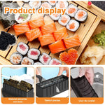 Set ustensile pentru facut sushi Flippy, 10 piese, forma inima inclus, 3 forme clasice, extensibil, finisaj lucios,