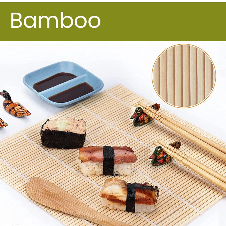 Set Ustensile pentru Sushi, Flippy, Set din 31 Accesorii pentru Sushi, Set pentru Sushi HOME MADE, Cutit Inclus, Forme,