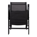 Scaun 2in1 de Gradina, Flippy, Sezlong, Suport Picioare, Pliabil, Cadru Metalic, Impermeabil, 47 x 110 x 46 cm, Negru