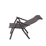 Scaun 2in1 de Gradina, Flippy, Sezlong, Suport Picioare, Pliabil, Cadru Metalic, Impermeabil, 47 x 110 x 46 cm, Negru