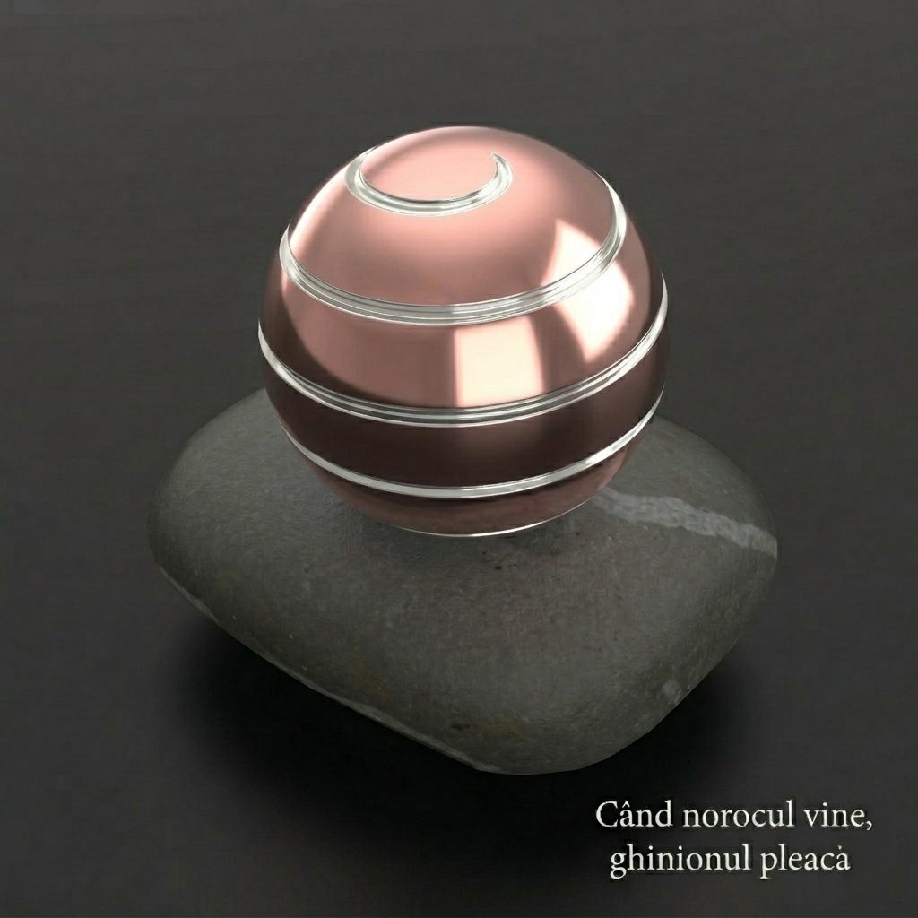 Sfera Fidget Spinner Metalic, Flippy, Corp Aliaj Zinc, Rulment Inox, Jucarie Antistres pentru Focus si Relaxare,