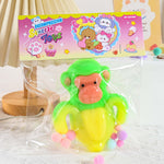Jucarie Antistres Squishy, Flippy, cu Revenire Lenta, Squeeze Toys, Model Cimpanzini Bananini, Ambalaj Transparent,