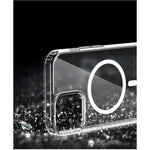 Husa protectie Flippy pentru iPhone 14 Pro Mag Safe, 2 in 1 incarcare si magnet, Silicon si Acril, Transparenta