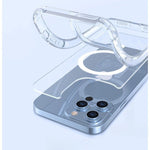 Husa protectie Flippy pentru iPhone 11 Mag Safe, 2 in 1 incarcare si magnet, Acril si Silicon, Transparenta