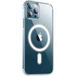 Husa protectie Flippy pentru iPhone 11 Mag Safe, 2 in 1 incarcare si magnet, Acril si Silicon, Transparenta