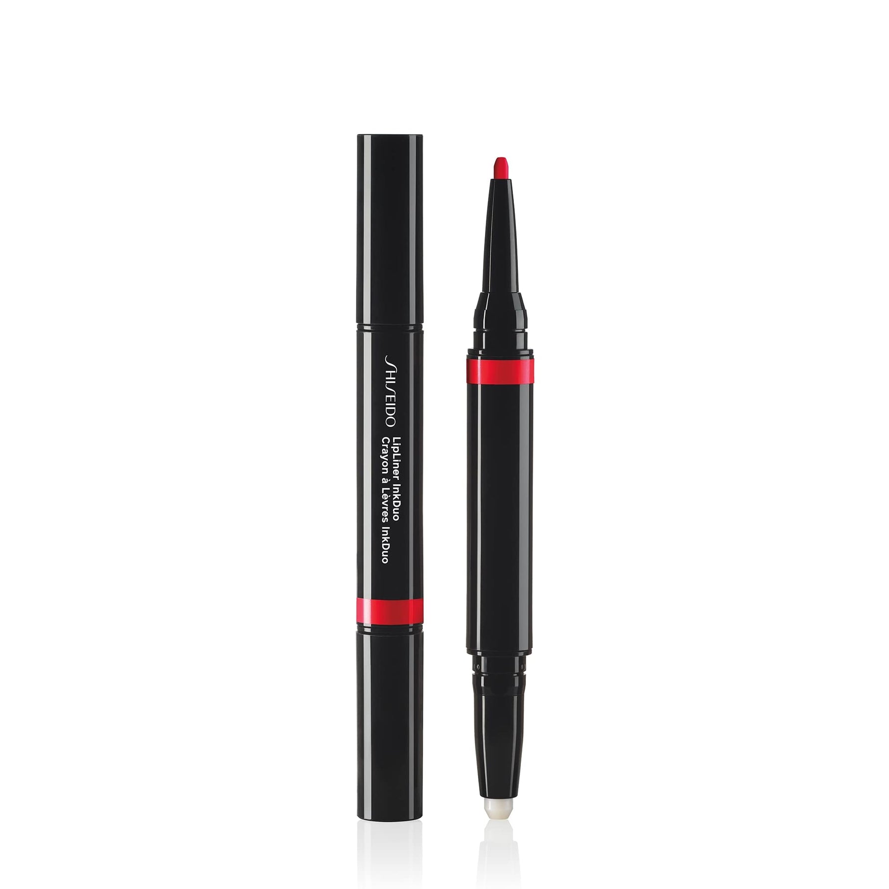 Shiseido, InkDuo, Cu două capete, Creion de buze, 08, Roșu adevărat, 1.1 g