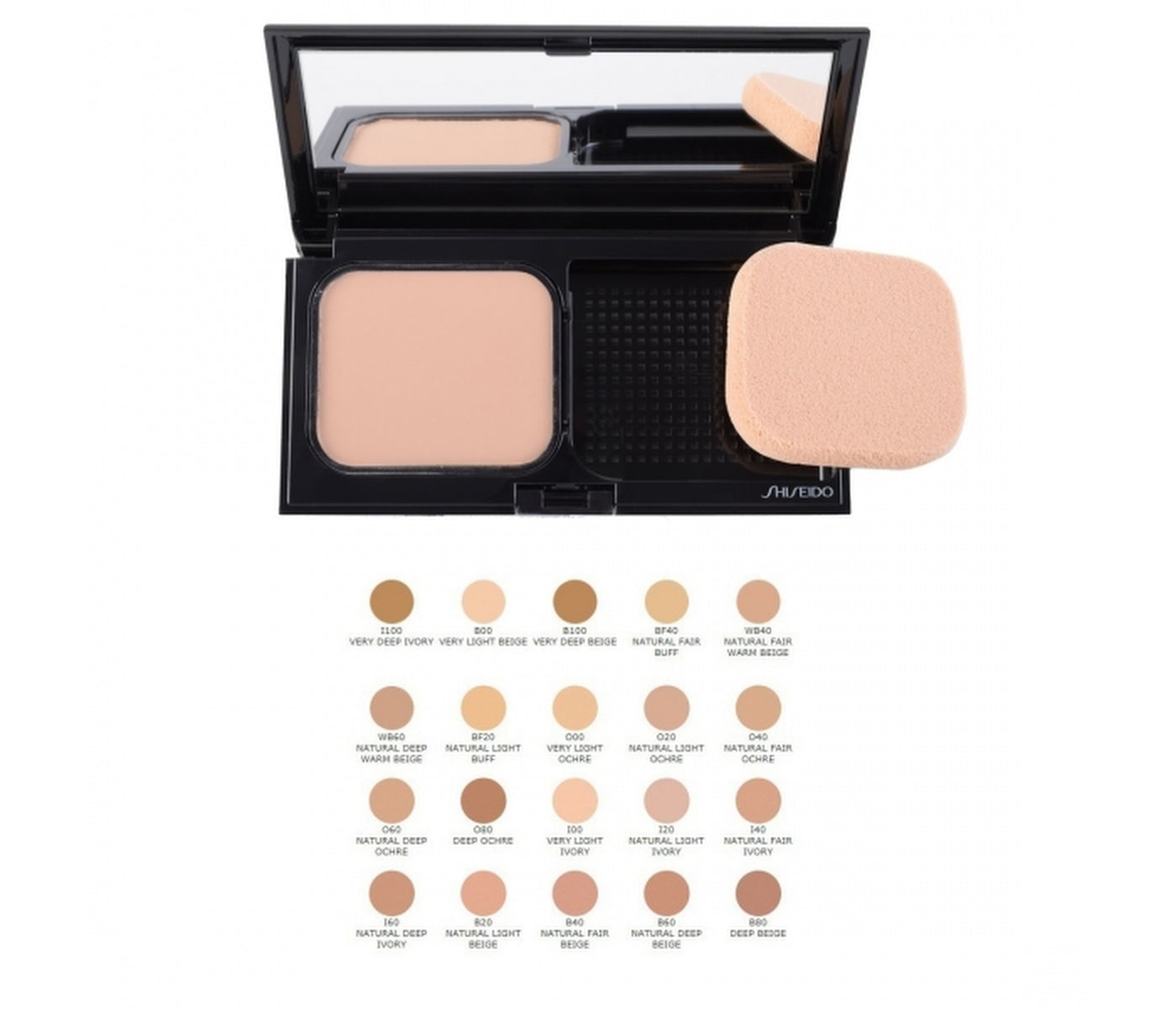 Shiseido, Sheer Matifying Compact, Fără ulei, De lungă durată, Fundație compactă, O20, Ocru natural deschis, SPF 10, Reincărcabilă, 9.8 g - Olmarkt