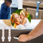 Siguranta pentru Usi Copii, Flippy, Sistem de Blocare Sertare, Dulap, Frigider, Adeziv, cu Sistem de Inchidere Dublu,