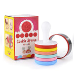 Set 6 stampile pentru prajituri Flippy, tematica de Craciun, din silicon alimentar non-toxic, taietor aluat inclus, 6