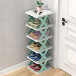Organizator de Pantofi, Flippy, 5 Straturi, din ABS, Suport Modular, 65.5 x 24 x 26 cm, Turcoaz