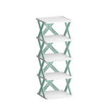 Organizator de Pantofi, Flippy, 5 Straturi, din ABS, Suport Modular, 65.5 x 24 x 26 cm, Turcoaz
