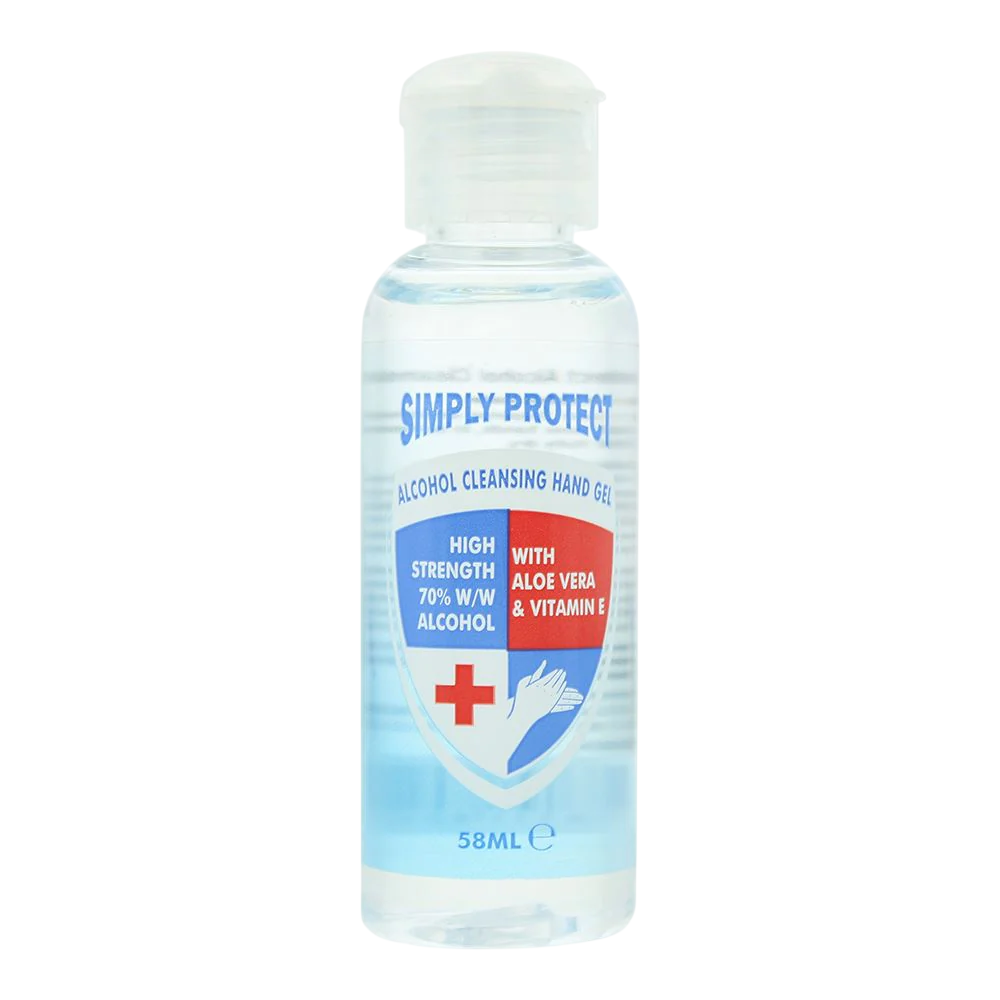 Simply Protect, Simply Protect, Alcool, Antibacterian, Gel de mâini, 58 ml