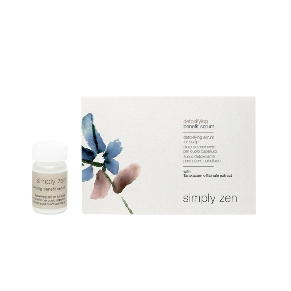 Set, Simply Zen, Detoxifying, Serum de tratament pentru scalp fără clătire, Pentru detoxifiere, 12 buc, 5 ml - Olmarkt