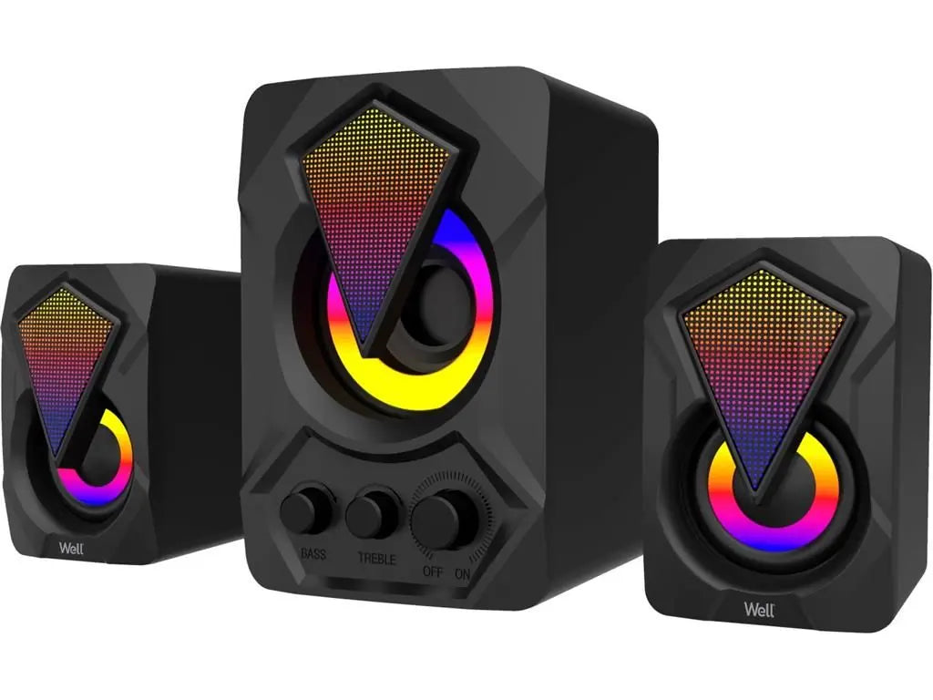 Sistem de boxe Well 2.1 RV03 USB 33W lumina RGB SPKR-MM2.1-RV03-WL