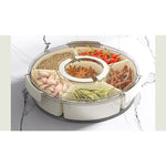 Cutie de Depozitare pentru Alimente, Flippy, cu 6 Compartimente, pentru Condimente, Fructe, Legume, cu Manere de