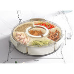 Cutie de Depozitare pentru Alimente, Flippy, cu 6 Compartimente, pentru Condimente, Fructe, Legume, cu Manere de