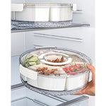 Cutie de Depozitare pentru Alimente, Flippy, cu 6 Compartimente, pentru Condimente, Fructe, Legume, cu Manere de
