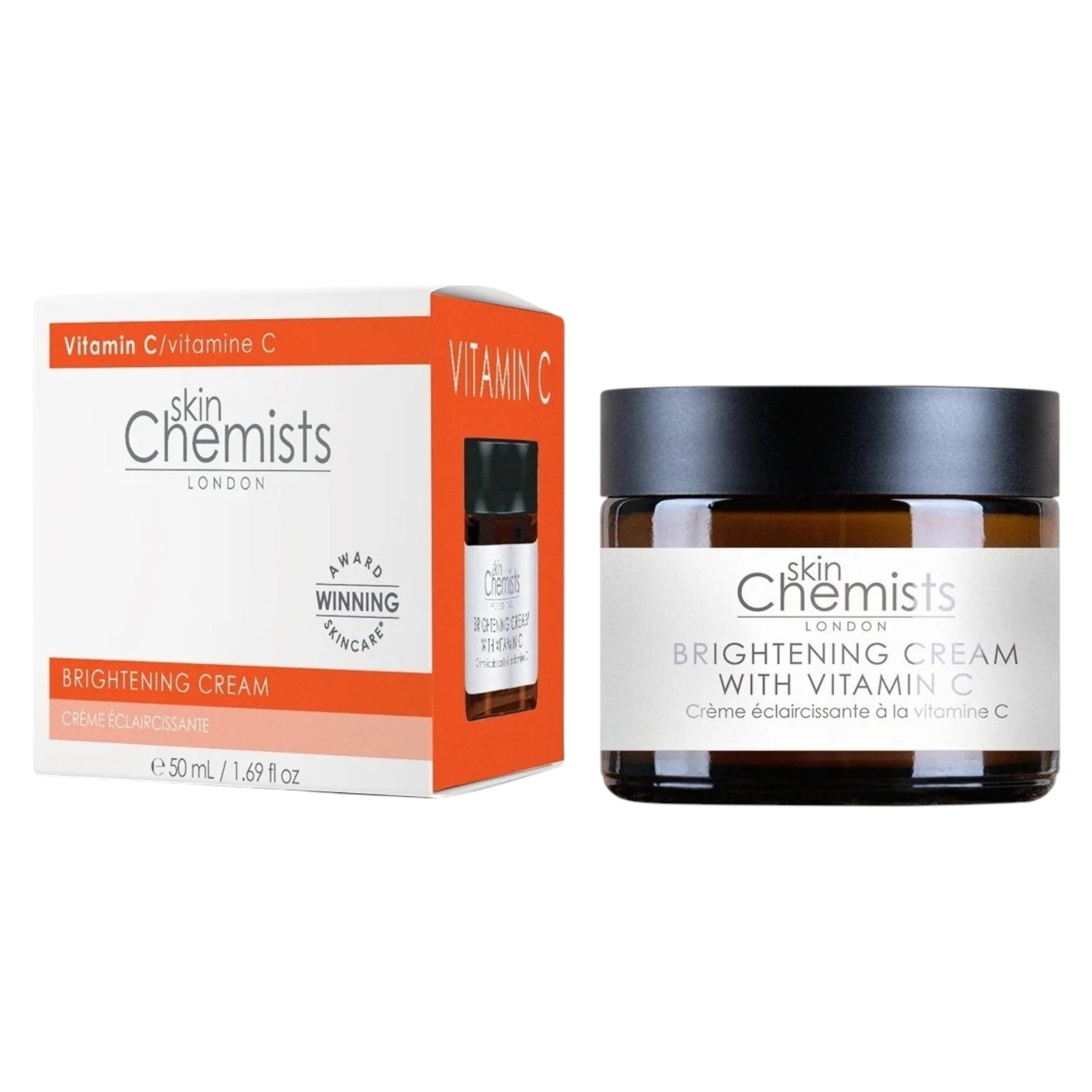 Skin Chemists, Brightening Cream, Vitamina C, Luminare, Smântână, Pentru față, 50 ml