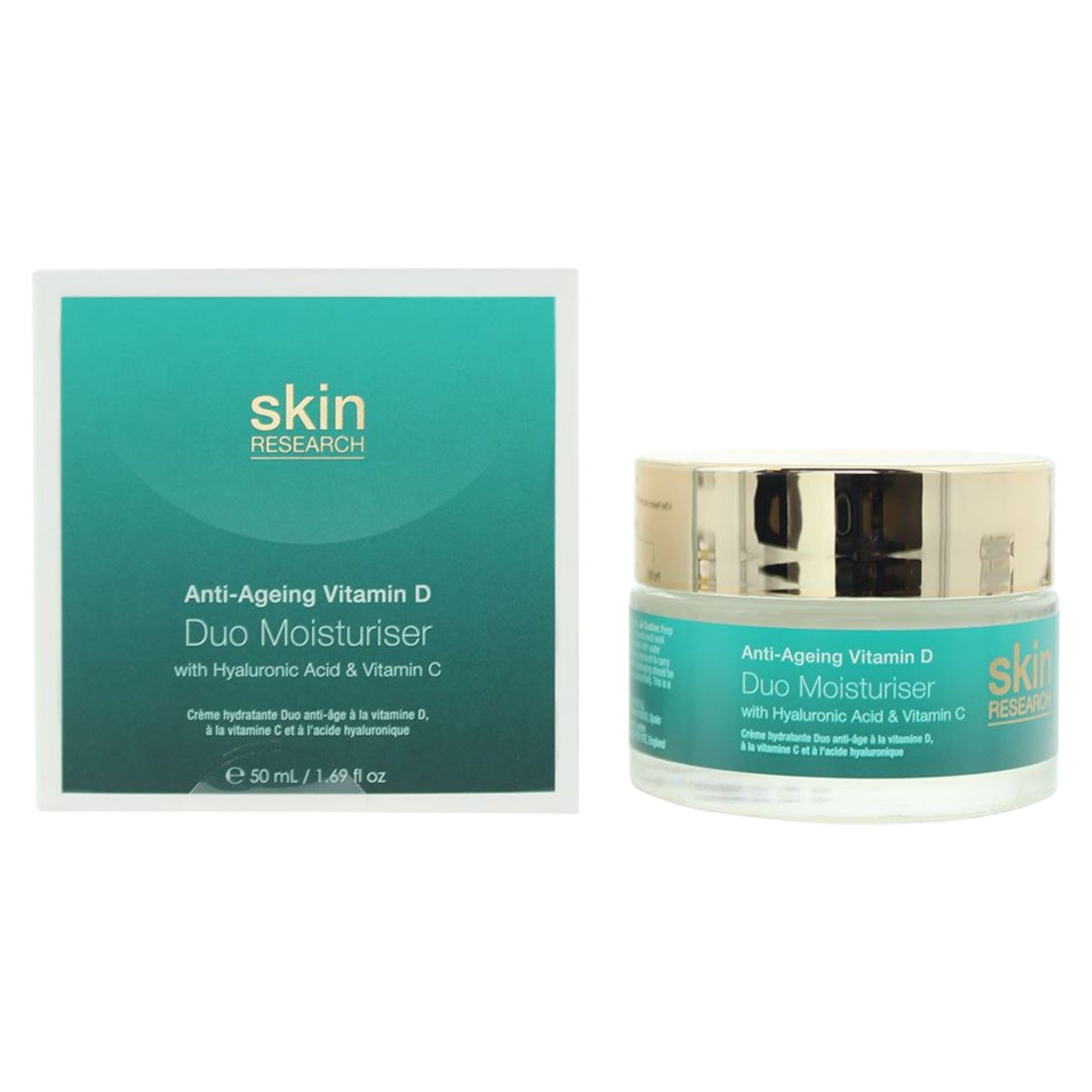 Skin Research, Intelligent Youth Peptide, Vitamina D, Anti-îmbătrânire, Smântână, Pentru față, 50 ml