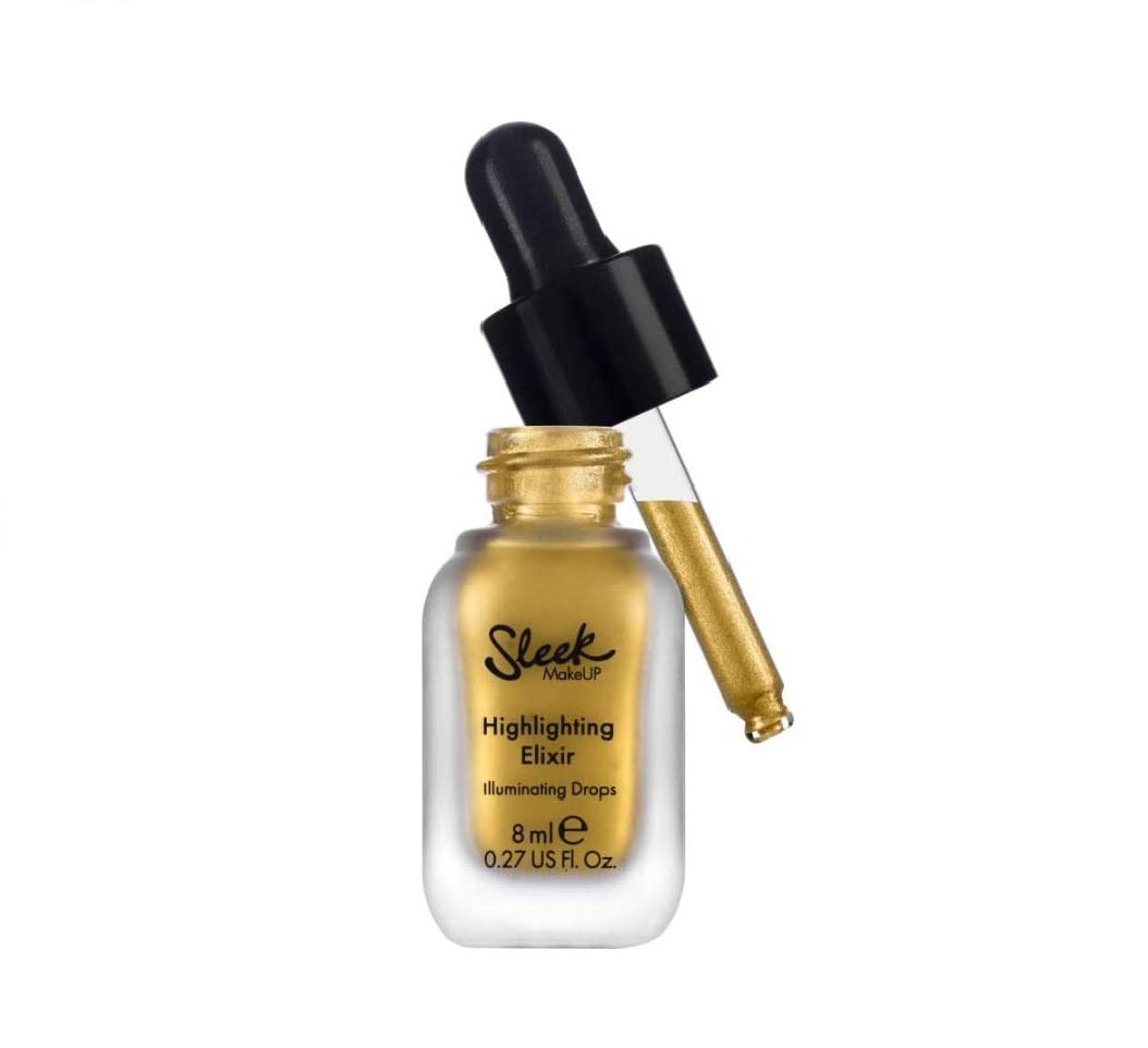Sleek MakeUP, Elixir, Picături iluminatoare lichide, Pentru umeri și decolteu, Aur, 8 ml - Olmarkt