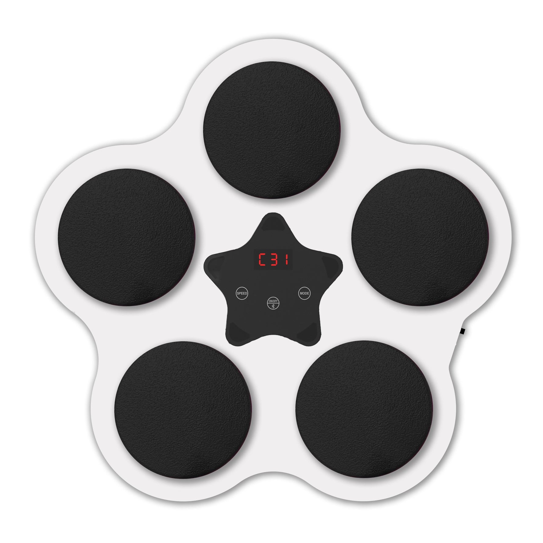 Jucarie de Boxat cu Muzica si Lumini, Flippy, Bluetooth, Incarcare USB, Aplicare cu Ventuze, 5 Tinte, 40x38x8 cm, 930