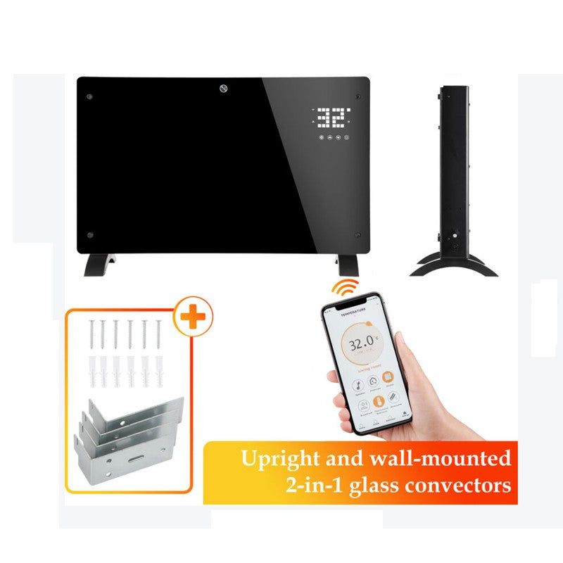 Convector Electric, Flippry, 2000W, Wi-Fi, Termostat, afisaj LED, Touch Screen, Control din Telefon, 82.3x12x45.6 cm,