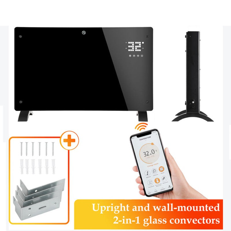 Convector Electric, Flippry, 2000W, Wi-Fi, Termostat, afisaj LED, Touch Screen, Control din Telefon, 82.3x12x45.6 cm,