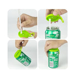 Capac Anti Varsare pentru Doze, Flippy, Model cu Pai Transparent, Reutilizabil, din Plastic, cu Maner Transportabil,