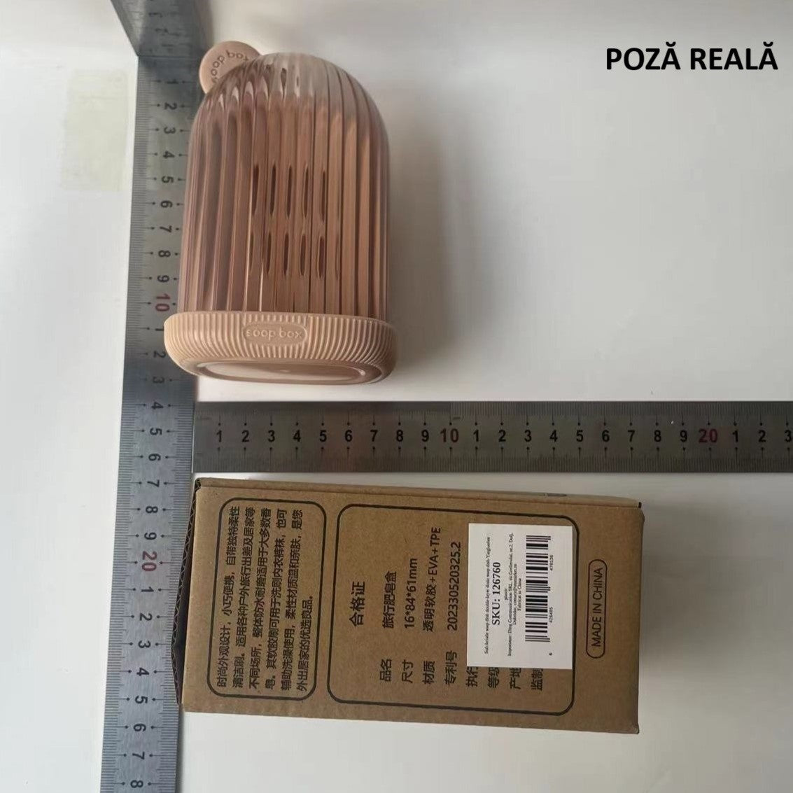 Sapuniera de Calatorie, Flippy, Suport pentru Sapun cu Scurgere a Apei, Recipient cu Capac Depozitare, Savoniera pentru