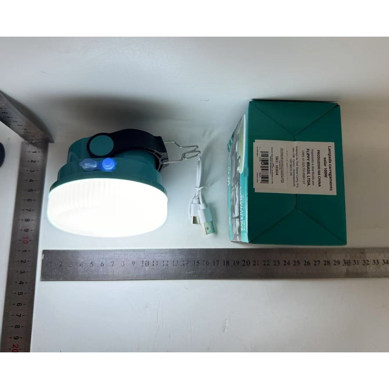 Lama Solara, Flippy, 2in1, Incarcare Solara/USB, LED, din Plastic, 3 Trepte de Intensitate, 100 W, 5V, 13 x 13 x 7 cm,