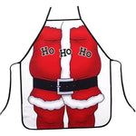 Sort de Bucatarie Decorativ, Flippy, Tema Craciun, 50 x 70 cm, Model HO HO HO, din Poliester, Rosu