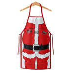 Sort de Bucatarie Decorativ, Flippy, Tema Craciun, 50 x 70 cm, Model HO HO HO, din Poliester, Rosu