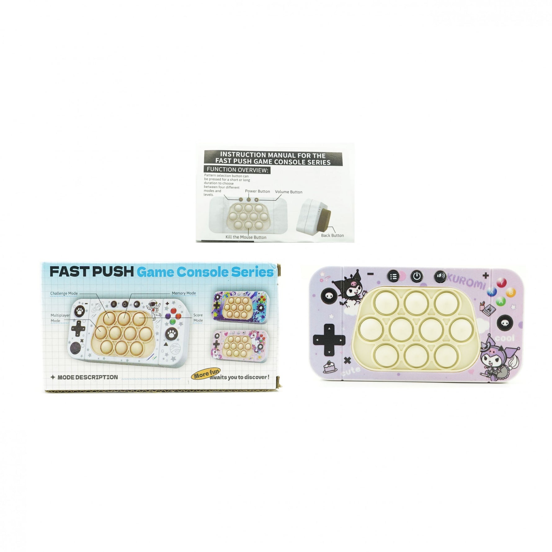 Jucarie interactiva tip consola pentru copii Flippy, speed push whack-a-mole, joc de viteza pop it, material